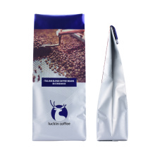 Coffee Tea Recyclable Customized Aluminum Foil Ziplock Pouch Block Flat Bottom Kraft Paper Packaging Bags